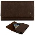 Samsung Galaxy Core Prime ~ Horizontal Leather Pouch Case Holster - Brown