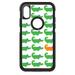 DistinctInk Custom SKIN / DECAL compatible with OtterBox Commuter for iPhone XR (6.1 Screen) - Green Orange Blue Alligator Gator - Cartoon Alligators
