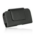 Horizontal Leather Pouch with Swivel Clip for Samsung Galaxy S7 Edge - Black