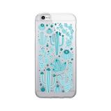 OTM Prints Clear Phone Case Desert Cacti Blue - iPhone 6/6s/7/7s
