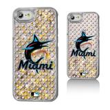 Miami Marlins iPhone 6/6s/7/8 Logo Gold Glitter Case