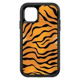 DistinctInk Custom SKIN / DECAL compatible with OtterBox Defender for iPhone 11 (6.1 Screen) - Orange Black White Tiger Skin Print - Animal Print