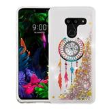 LG G8 ThinQ Phone Case Luxury BLING Shiny Hybrid Liquid Glitter Quicksand Rubber Silicone Gel TPU Protective Hard Flowing Sparkling Floating Cover Dreamcatcher Stars Case for LG G8 Thinq