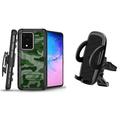 Bemz Armor Samsung Galaxy S20 Ultra 6.9 inch Case Bundle: Heavy Duty Rugged Holster Combo Protection Cover with Cellet Air Vent 360 Rotation (Vent Support) and Lens Wipe - Army Green Camo