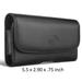 Large Size Horizontal Leather Belt Clip Case Holster For Samsung Galaxy J1 4G Devices - (Fits With Otterbox Defender Commuter LifeProof Cover On It)