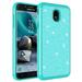 For Samsung Galaxy J3 2018 Case Galaxy J3 Orbit Case Galaxy J3 Star Case Galaxy J3 V 2018/J3 Achieve/J3 Aura/Express Prime 3/Amp Prime 3 Case w/[Screen Protector] Glitter Case Cover - Mint