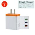 USB Wall Charger 2.1A/5V USB Plug Power Adapter Charging Cube for iPhone X 8/7/6 Plus SE/5S/4S iPad iPod Samsung - pack of 2