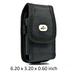 Large Vertical Rugged Nylon Canvas Carrying Holster Case with Metal Belt Clip & Loop For LG G4 Beat Devices - (Fits With Otterbox Defender Commuter LifeProof Cover On It)