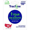 Tracfone $99.99 Basic Phone 400 minutes 1-Year Prepaid Plan e-PIN Top Up (Email Delivery)