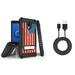 Bemz Accessory Bundle for Alcatel TCL LX - Tri-Shield Military Grade Kickstand Case (Vintage American Flag) with Durable Micro USB Data Sync Cable (3 feet) and Atom Cloth for Alcatel TCL LX