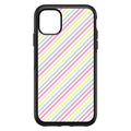 DistinctInk Custom SKIN / DECAL compatible with OtterBox Symmetry for iPhone 11 Pro MAX (6.5 Screen) - Rainbow Diagonal Stripes Pattern