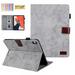 iPad Pro 11 inch Business Case Dteck Magnetic Flip Bicolor PU Leather Card Holder Wallet Case Multiple angle viewing Stand Cover Auto Wake Sleep For Apple iPad Pro 11 Gray
