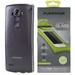 PureGear Clear/Transparent Slim Shell Case Cover + Puretek Roll-On Flex Glass Screen Protector for LG G4 Phone (F500 H810 H811 H815 LS991 VS986)