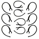 10-Pack Replacement Clamp Bluetooth Ear Hook Loop Clip Replacement - Set of 5 Small Clamps + 5 Pack Large Clamps Shape Clear Hook for Samsung Motorola LG & Other Bluetooth Headsets (Black)