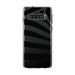 DistinctInk Clear Shockproof Hybrid Case for Samsung Galaxy S10+ PLUS(6.4 Screen) - TPU Bumper Acrylic Back Tempered Glass Screen Protector - Black & Clear Zebra Stripes