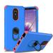 LG Stylo 4 Case/LG Stylo 4 Plus Case/LG Q Stylus Case Ring Stand Dual Layer Silicone Hard Cover Shock Proof Phone Case for LG Stylo4/Stylo4 Plus - Blue/Pink