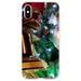 DistinctInk Clear Shockproof Hybrid Case for iPhone X / XS (5.8 Screen) - TPU Bumper Acrylic Back Tempered Glass Screen Protector - Christmas Ornaments Bell - Christmas All Year