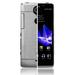 Skinomi Brushed Aluminum Phone Skin+Screen Protector for Sony Xperia TL LT30at