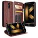 LG Xpression Plus Case /Phoenix Plus Case/Harmony 2 Case/K10 2018 Case /K30 Case/Premier Pro Case Leather Wallet Case [ID&Credit Card Slots] Flip Phone Cases for LG Xpression Plus - Brown