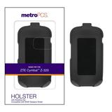 MetroPCS HOLSTER Phone case with Rotating Clip & Kickstand for ZTE Cymbal Z-320 - Black