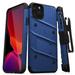 ZIZO BOLT Series iPhone 11 Pro Case - Heavy-duty Military-grade Drop Protection w/ Kickstand Included Belt Clip Holster Tempered Glass Lanyard - Blue