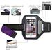 Sport Armband Samsung Galaxy J1 J3 Sol Sky Express 3 Amp 2 Amp Prime Express Prime J7 2015/2016/2017 J7 V J7 Sky Pro J7 Perx Up to 5.5 Inch Universal Running Pouch + Key Holder - Purple