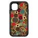 DistinctInk Custom SKIN / DECAL compatible with OtterBox Defender for iPhone 11 Pro (5.8 Screen) - Brown Red Yellow Circles - Relive the 80 s