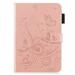Tab A 10.1 Case Dteck PU Leather Flip Folio Stand Case Cover With Stylus Holder For Samsung Galaxy Tab A 10.1 inch T580 (NO S Pen Version) rosegold Butterfly