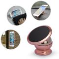 360 Degree Magnetic Smartphone Car Holder for Razer Phone 2 Kyocera DuraForce Pro 2 BLU Vivo XI+ BlackBerry Evolve X Priv (Rose Gold) + Mini Stylus