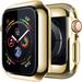 Apple Watch Case Series 3 2 1 42mm with Buit in TPU Clear Screen Protector - All Around Protective Case High Definition Clear Ultra Thin Cover - Gold
