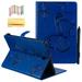 Galaxy Tab S4 10.5-inch 2018 SM-T830/T835 Case Allytech Embossed with Butterfly Series Folio Stand Wallet Case with Cards/Cash Holder for Samsung Galaxy Tab S4 10.5-inch 2018 Release Tablet Blue