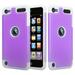 New iPod Touch 5/6/7th Generation Case Anti-Slip Hard Dual Layer Hybrid Case For Apple iPod Touch 7th 6th 5th Gen case cover - Purple