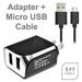 Accessory Kit 2 in 1 Charger Set For LG Volt 2 Cell Phones [2.1 Amp USB Home Charger + 5 Feet Micro USB Cable] Black