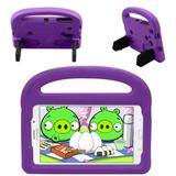 Samsung Galaxy Tab 8.0 inch Kids Case Dteck EVA Foam Shockproof Drop Proof Handle Kickstand Protective Cover For Samsung Galaxy Tab 4 / Tab E / Tab A 8.0 Tablet Purple