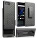 Case with Clip for BlackBerry Key2 LE Nakedcellphone [Black Tread] Kickstand Cover with [Rotating/Ratchet] Belt Hip Holster Combo for BlackBerry Key2 LE Phone [[ONLY FOR LE MODEL]]