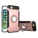 For iPhone SE 2022 iPhone 8 iPhone 7 Case SOATUTO Hybrid Protective Case Drop-Protection Ring Holder Hard PC Shell & Soft Silicone Inner Case Stand for iPhone SE 2022 2020 iPhone 8 7 4.7 - Rose Gold