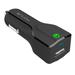 24W USB Adaptive Qualcomm 3.0 Fast Car Charger Quick Charge with Smart Detect Ultra Compact Black DJA for OnePlus 5 - Samsung Galaxy A5 Alpha Amp 2 Prime Avant Express Prime Grand Prime J1 J3 Emerge