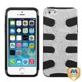 For iPhone 5s/5 Silver Plating Matte Wrinkle/Black Fishbone Phone Case Cover