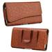 Luxmo Executive Series Case for Samsung Galaxy Note 9 PU Leather Stitching Phone Holster Wallet Carrying Pouch with Inner Card Slot and Atom Cloth for Samsung Galaxy Note 9 - Brown