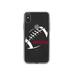 DistinctInk Clear Shockproof Hybrid Case for iPhone XS Max (6.5 Screen) - TPU Bumper Acrylic Back Tempered Glass Screen Protector - Arkansas Football - Cardinal White