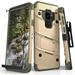 ZIZO BOLT Series for Samsung Galaxy S9 Case Military Grade Drop Tested with Tempered Glass Screen Protector Holster DESERT TAN CAMO GREEN