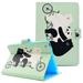 iPad 2 3 4 Case 9.7 Allytech PU Leather Slim Fit Lightweight Folding Stand Folio Cover with Auto Wake Sleep Cards Pocket Shockproof Protective Wallet Case for Apple iPad 2 3 4 Cute Panda