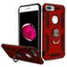 Apple iPhone 7 Plus /8 Plus /6S Plus /6 Plus Phone Case Hybrid Durable 360 Degree Rotatable Ring Stand Holder Kickstand Fit Magnetic Car Mount Protective Case RED Cover for iPhone 8/7/6/6s PLUS