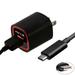 USB Cable 2.4A Home Charger TYPE-C 6ft Power J5D for Motorola Razr (2020) - Nokia 3.1 7.1 8 Plus - Nubia Red Magic 3 / 3S - OnePlus 5T 6 6T 7T 7 Pro - Razer Phone 2 - RED Hydrogen One