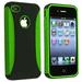 Hybrid Rugged Rubber Matte Hard Case Cover For iPhone 4 4S 4G + Clear Screen Protector