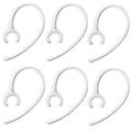 6 Pack Universal Replacement Ear Hooks for Wireless Bluetooth Headset Earhook Clips Hook Loop - Snap-in Spare Clamp Hooks Compatible for Plantronics Samsung Motorola LG Jabra & More Headsets Clear