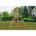 Trailside Wooden Swing Set with 2 Swings & Trapeze - 7 Color Options