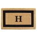 Heavy-duty Coir Single Picture Frame Monogrammed Black Doormat - 38 x 60