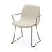 Sawyer Beige Fabric Wrap Seat With Gold Metal Frame Dining Chair - 23"W x 25"D x 35"H