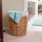 Household Essentials Basket Laundry Liner Wicker Hamper Brown